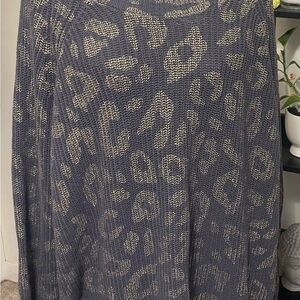 Torrid Gray Leopard Print Sweater